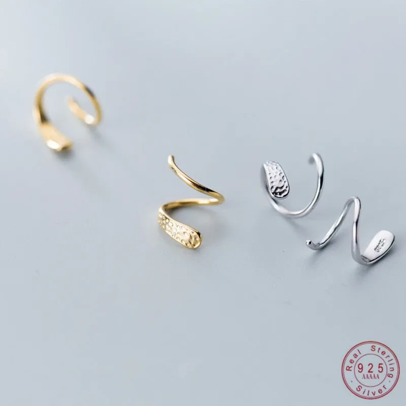 Luxurious S925 Silver Minimalist Snake Earrings