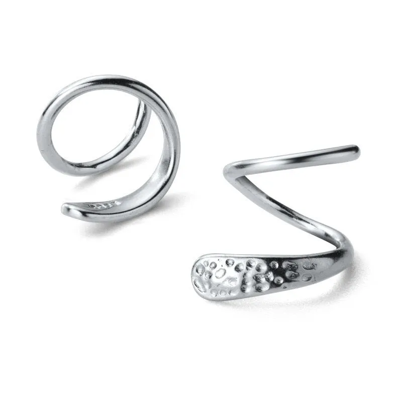 Luxurious S925 Silver Minimalist Snake Earrings