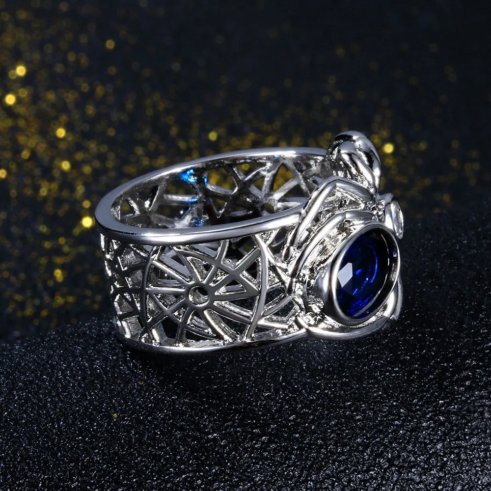 Luxurious Spider S925 Silver Crystal Ring