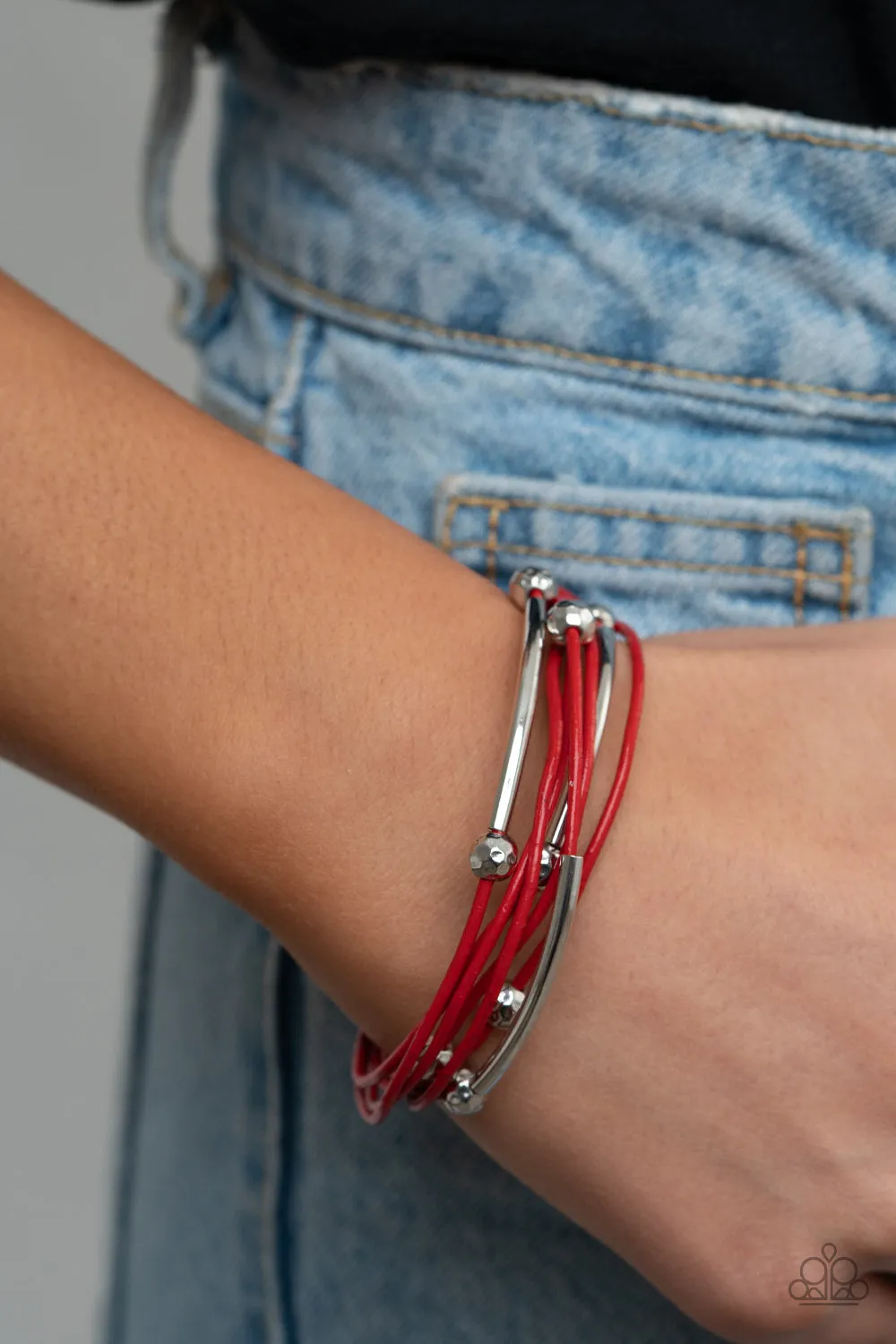 Magnetically Modern - Red Bracelet