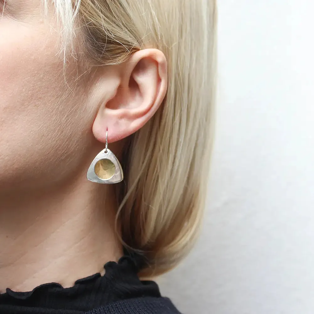 Marjorie Baer Layered Dimensional Triangle Earrings