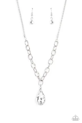 Mega Modern - Silver Necklace