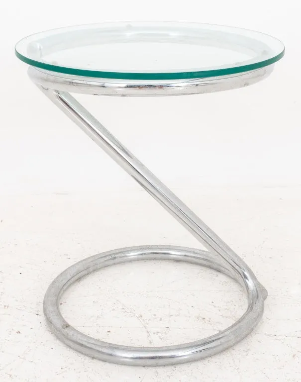 Mid-Century Modern Chrome Side Table