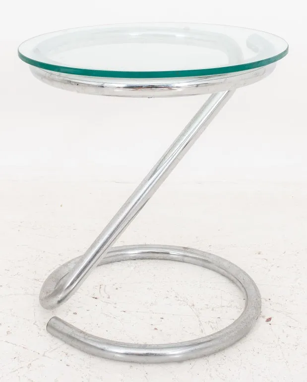 Mid-Century Modern Chrome Side Table