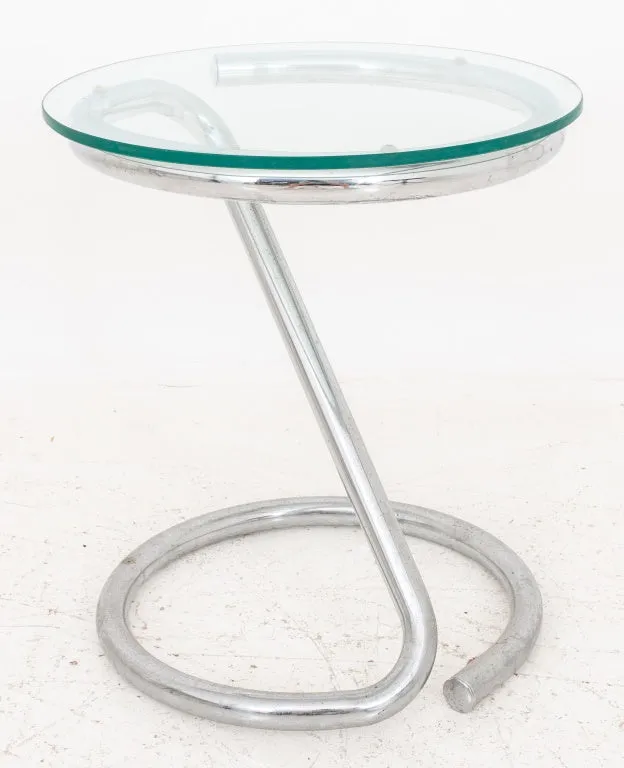 Mid-Century Modern Chrome Side Table