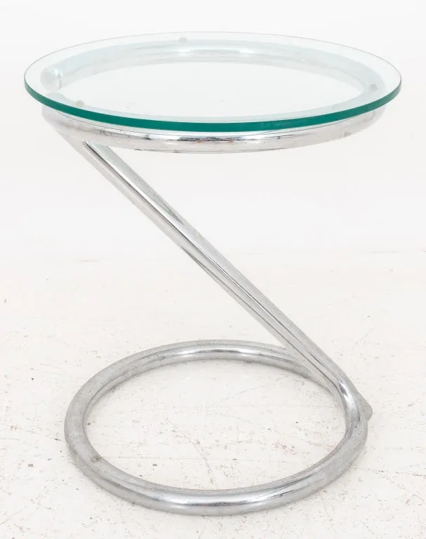 Mid-Century Modern Chrome Side Table