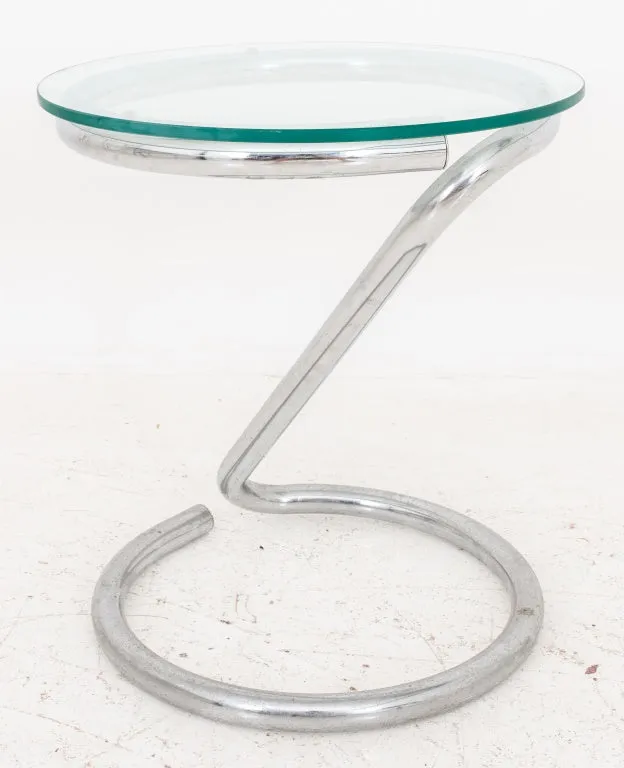 Mid-Century Modern Chrome Side Table