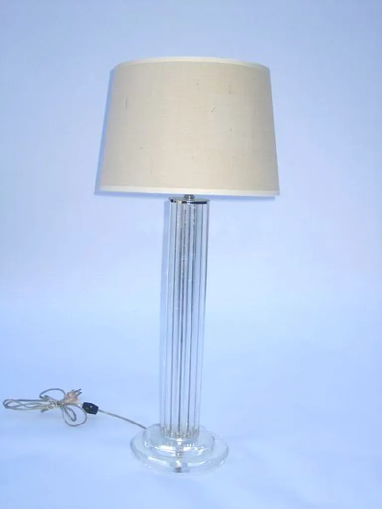 Modern Classical Lucite Column Lamp