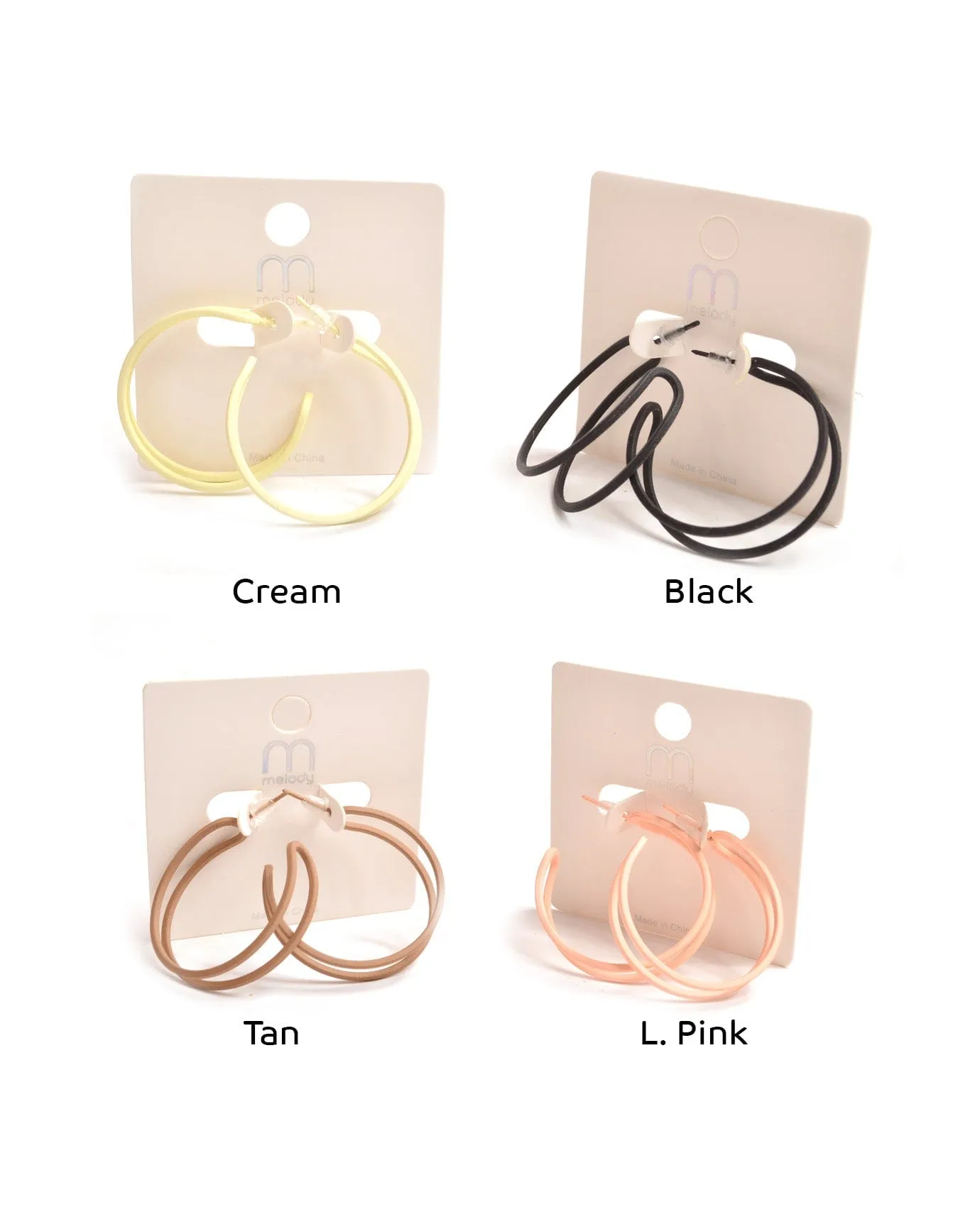 Modern Matte Hoop Earrings