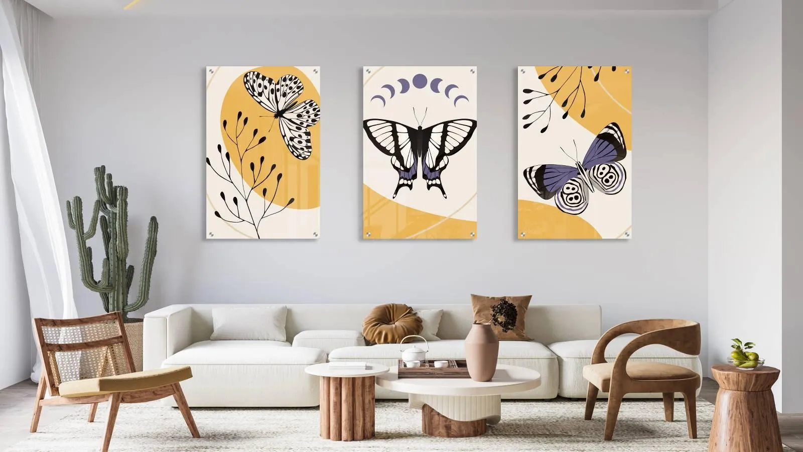 Nature Design Set of 3 Prints Modern Wall Art Modern Artwork