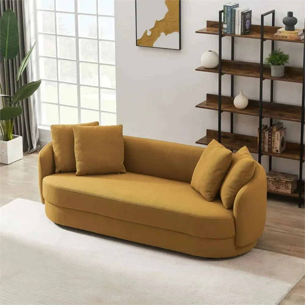 Omaxe Luxury Modern Suede Sofa Set