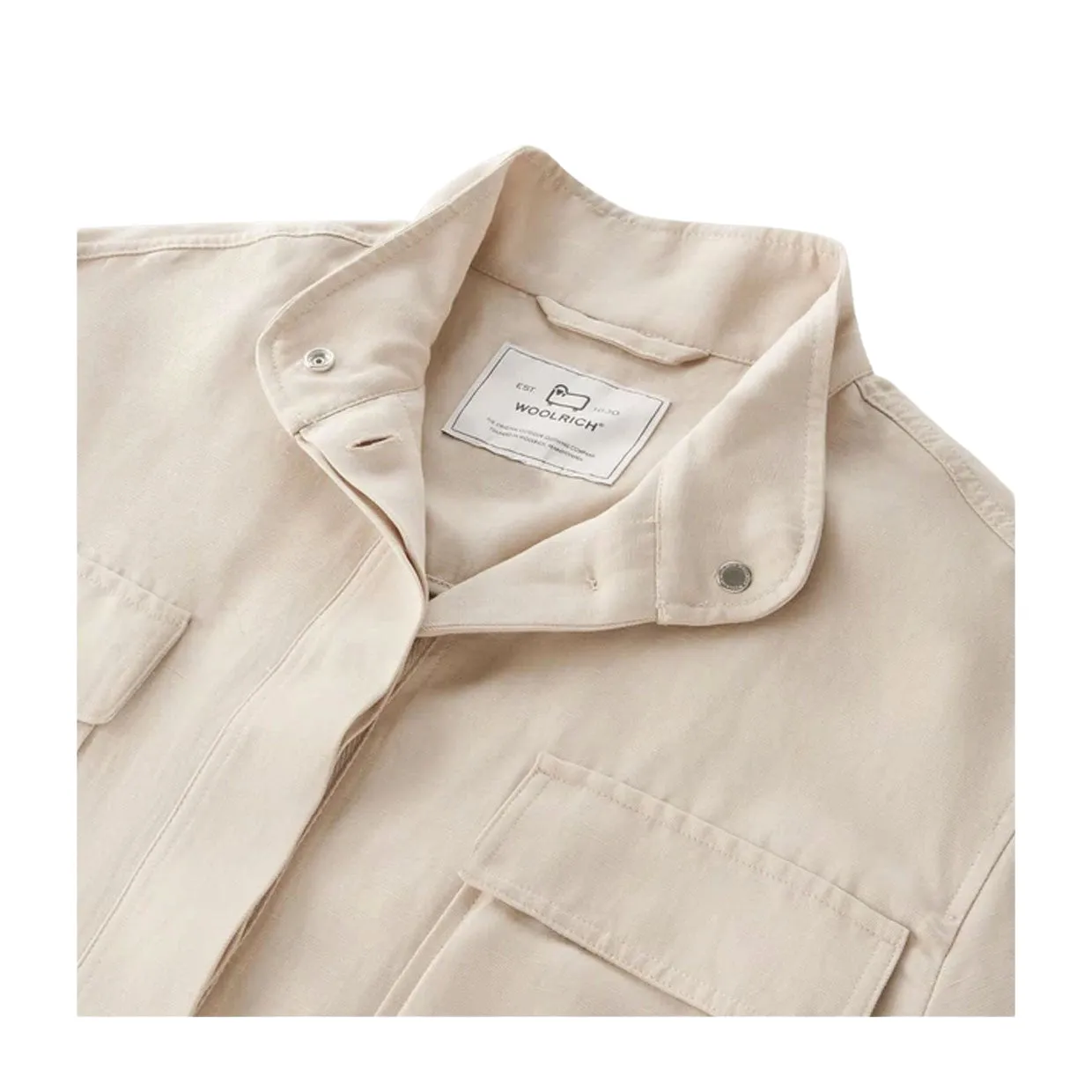 Overshirt Donna Woolrich Fluid Utility Beige