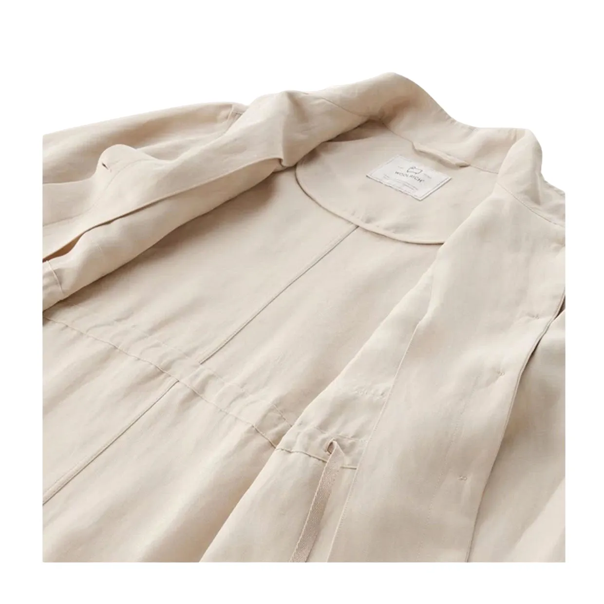 Overshirt Donna Woolrich Fluid Utility Beige