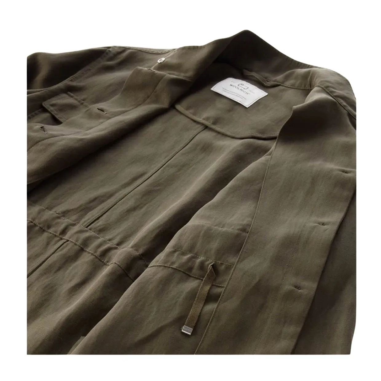 Overshirt Donna Woolrich Fluid Utility Verde