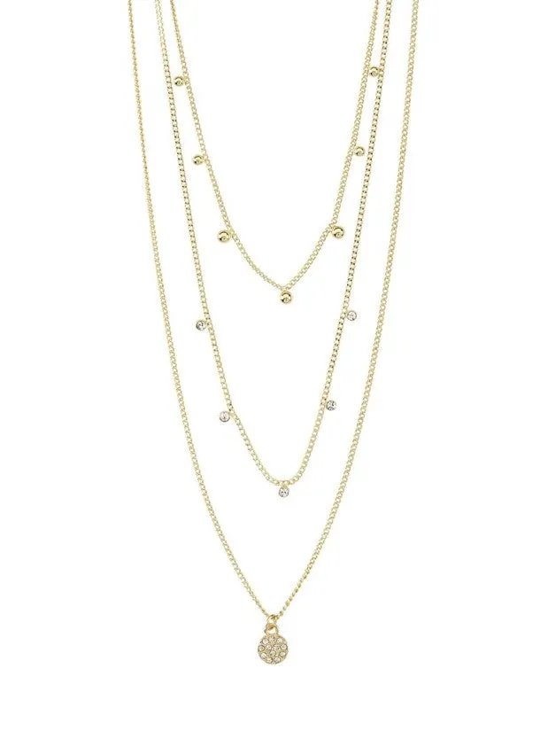 PILGRIM Chayenne Crystal Layered Necklace