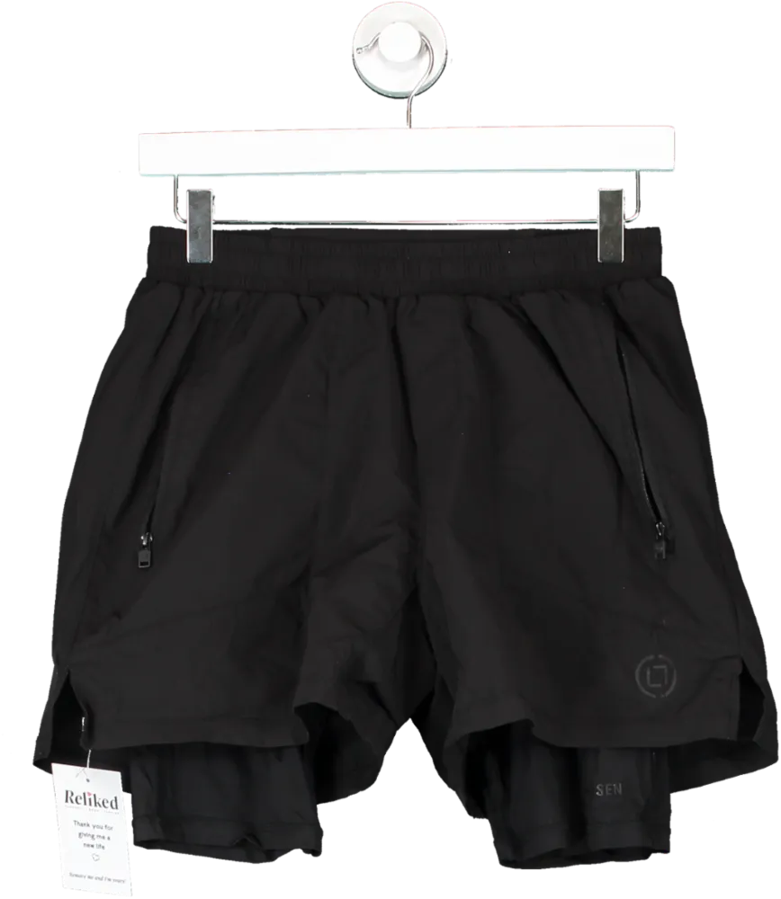 Represent Black Layered Shorts UK S