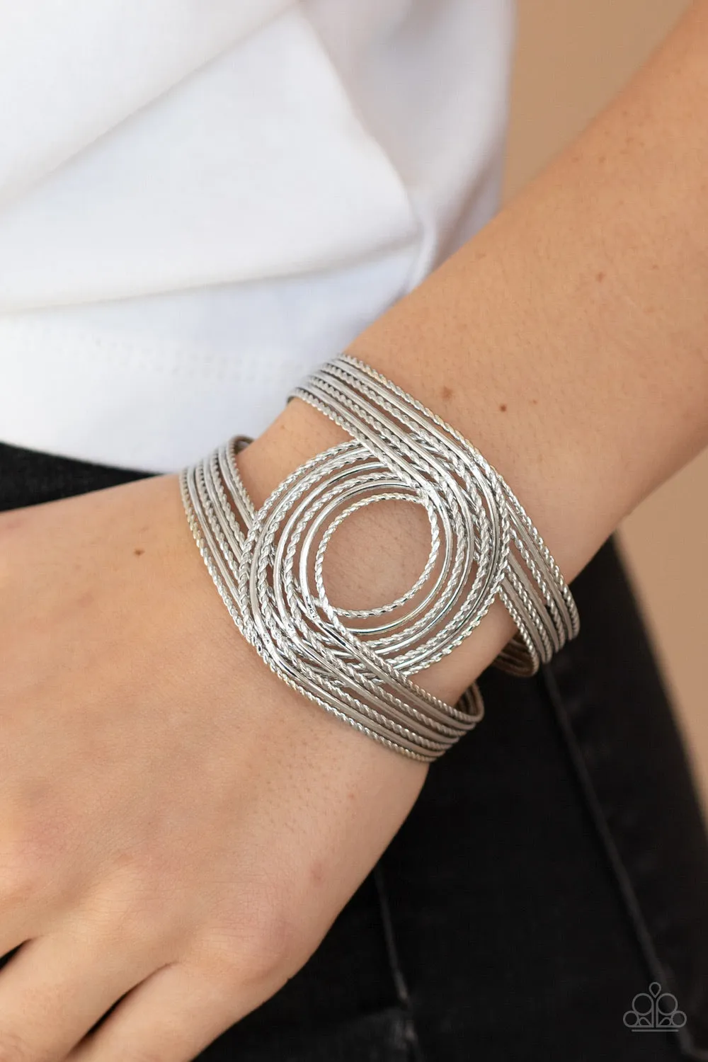 Rustic Coils Silver-Bracelet