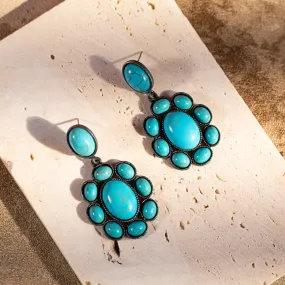 Rustic Couture Bohemian Oval Concho Earrings