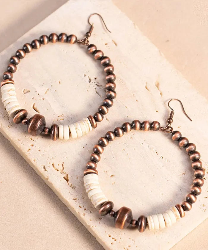 Rustic Couture's Beaded Hoop Earrings