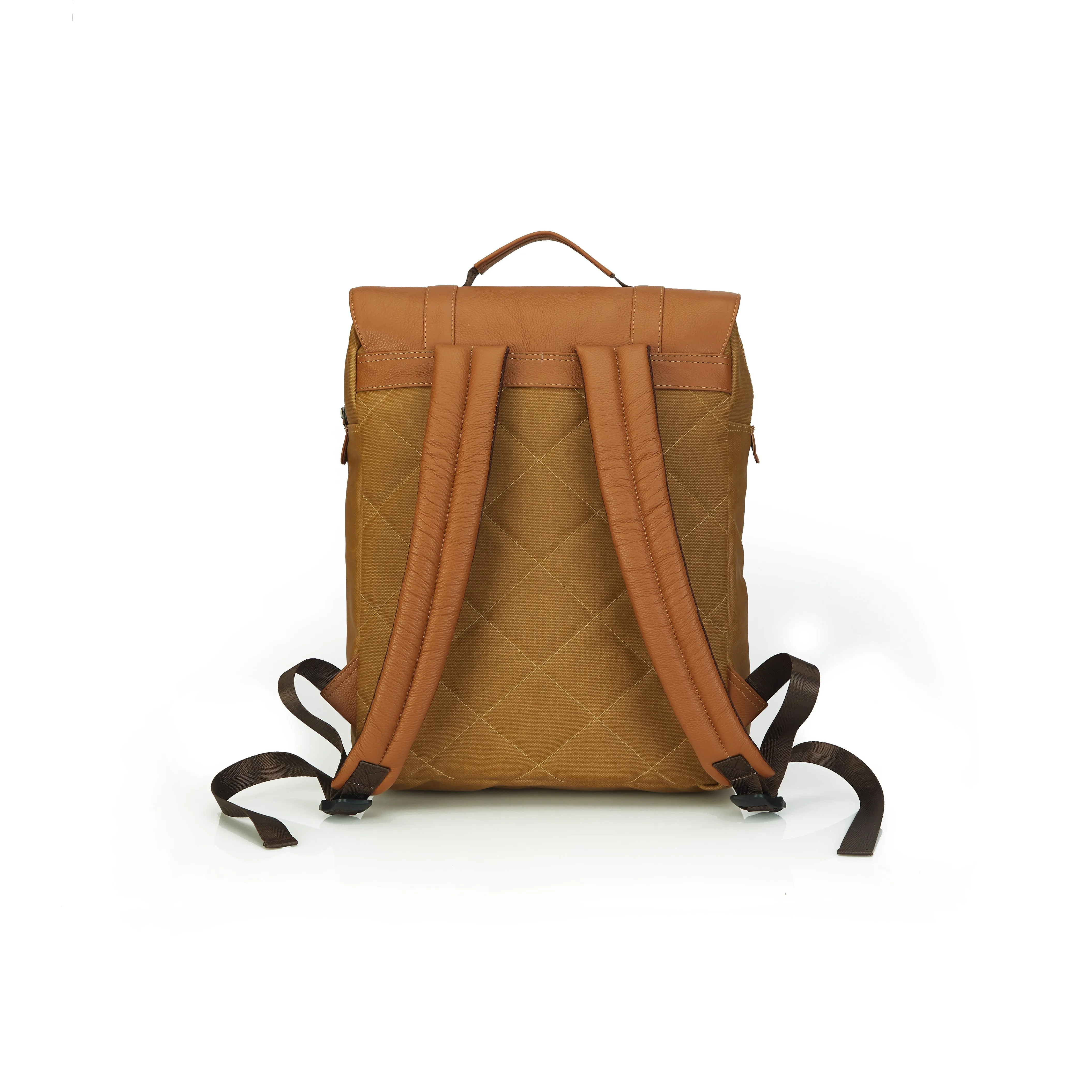 RUSTIC LEATHER BROOK CANVAS LEATHER BACKPACK