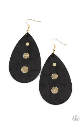 Rustic Torrent Black-Earrings