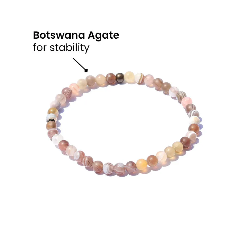 Serenity Matte Botswana Agate Delicate Bracelet