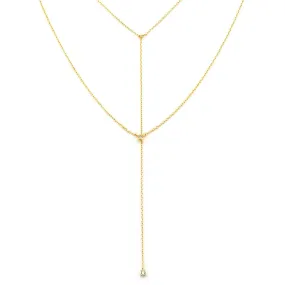 Simple CZ Layered Necklace