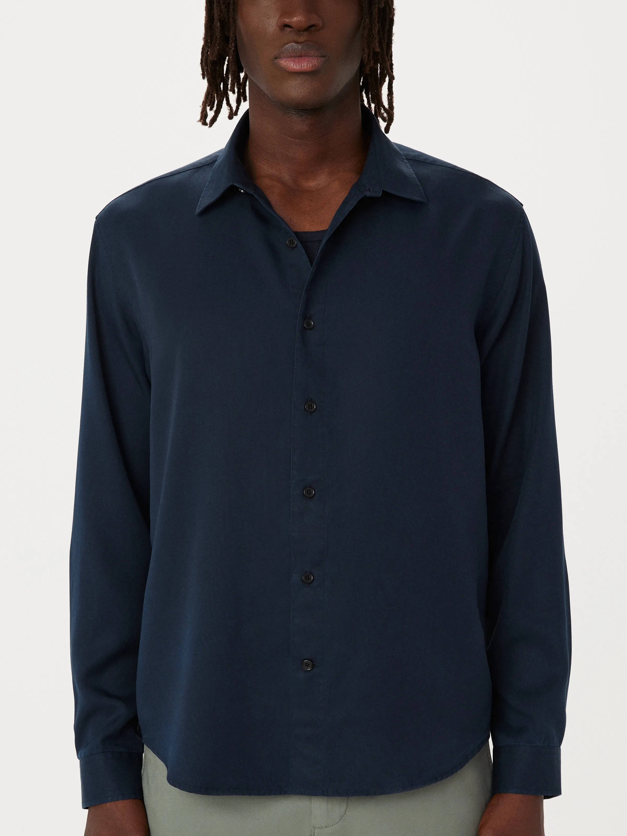 The Fluid Dress Shirt in Deep Blue