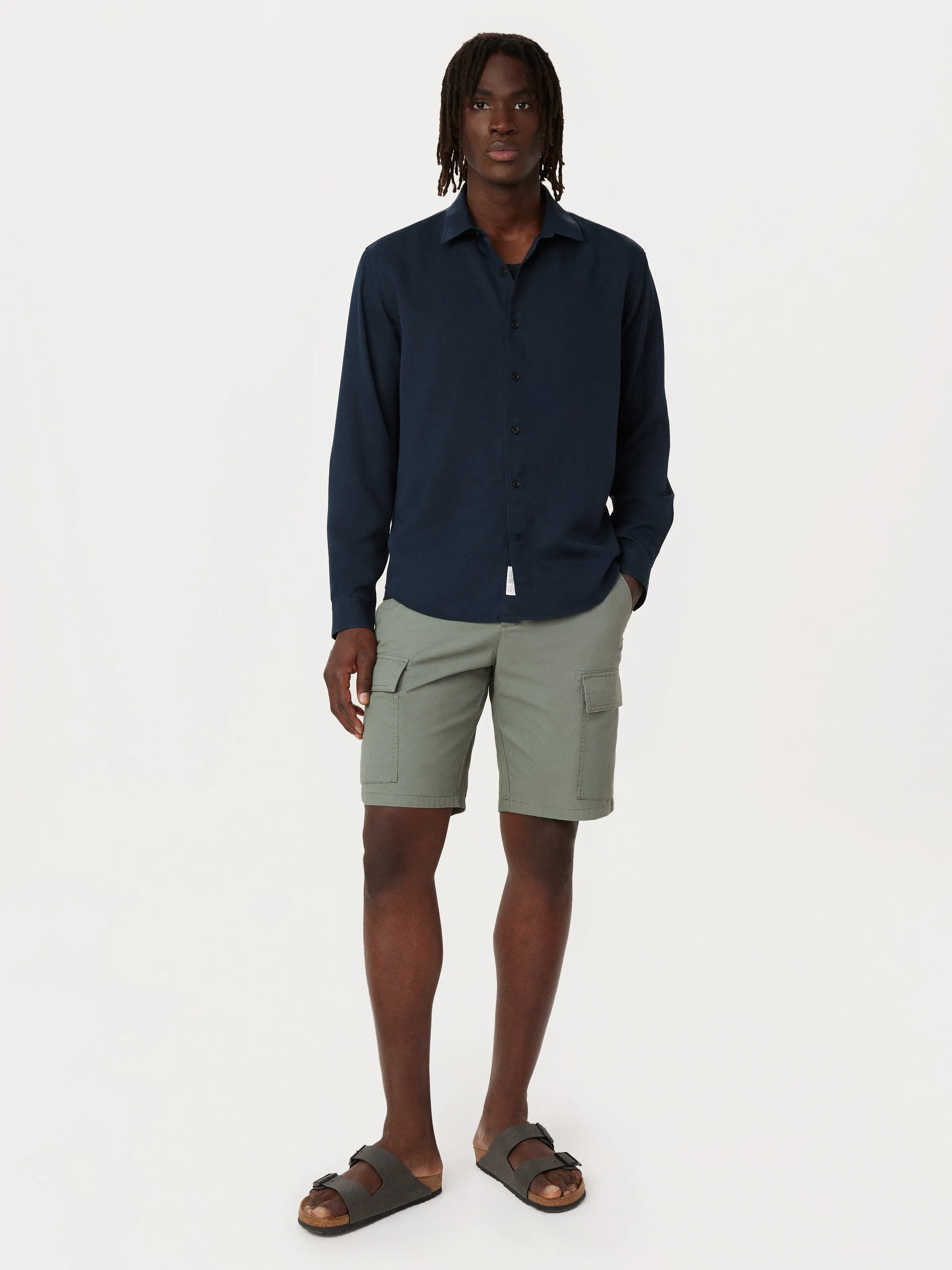 The Fluid Dress Shirt in Deep Blue