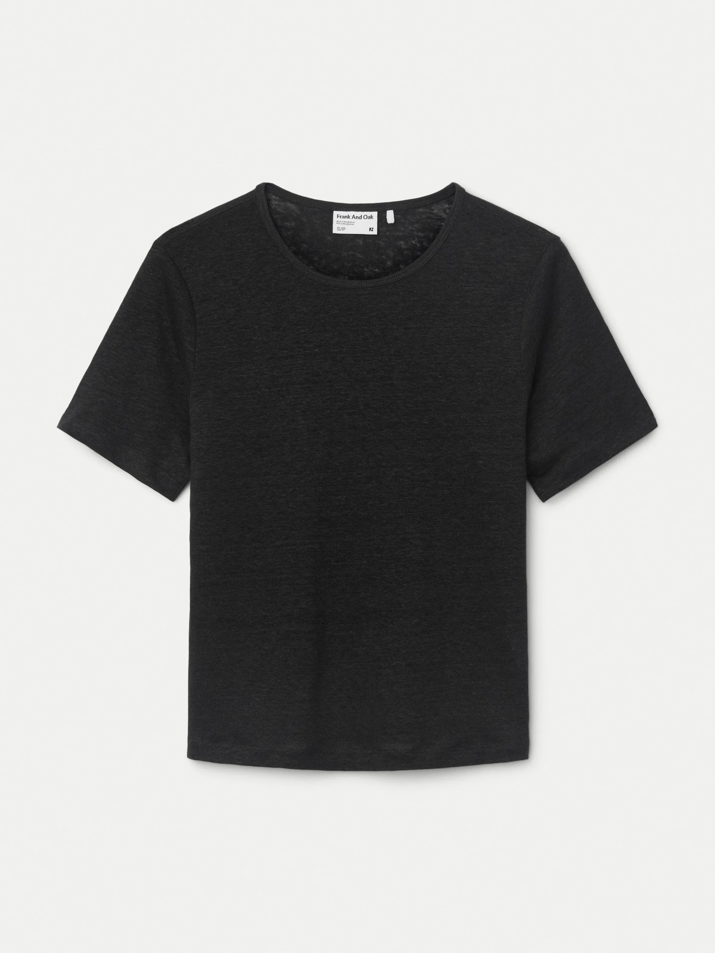 The Fluid Linen T-Shirt in Black