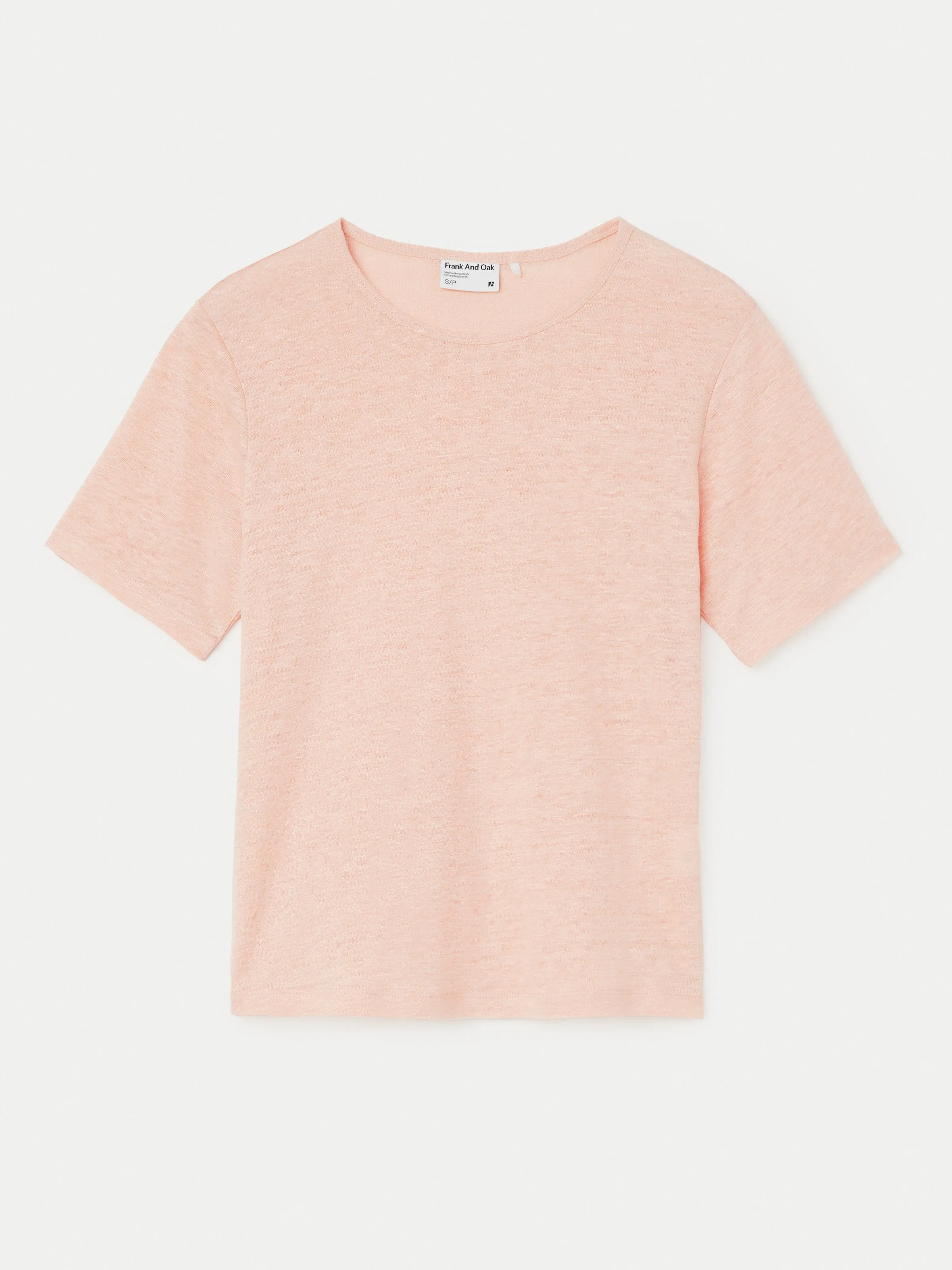 The Fluid Linen T-Shirt in Light Pink