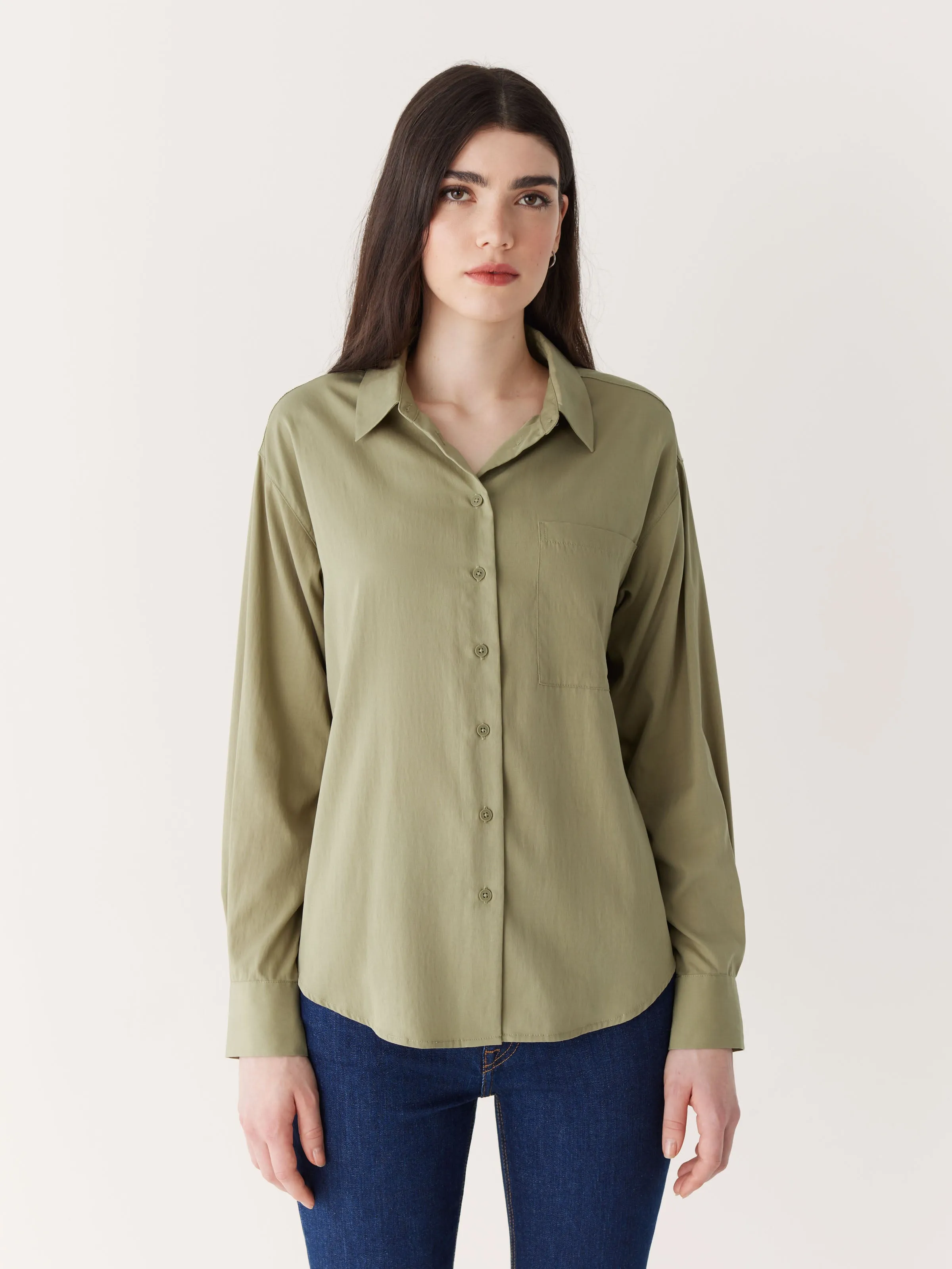 The Fluid Long Sleeve Blouse in Weeping Willow