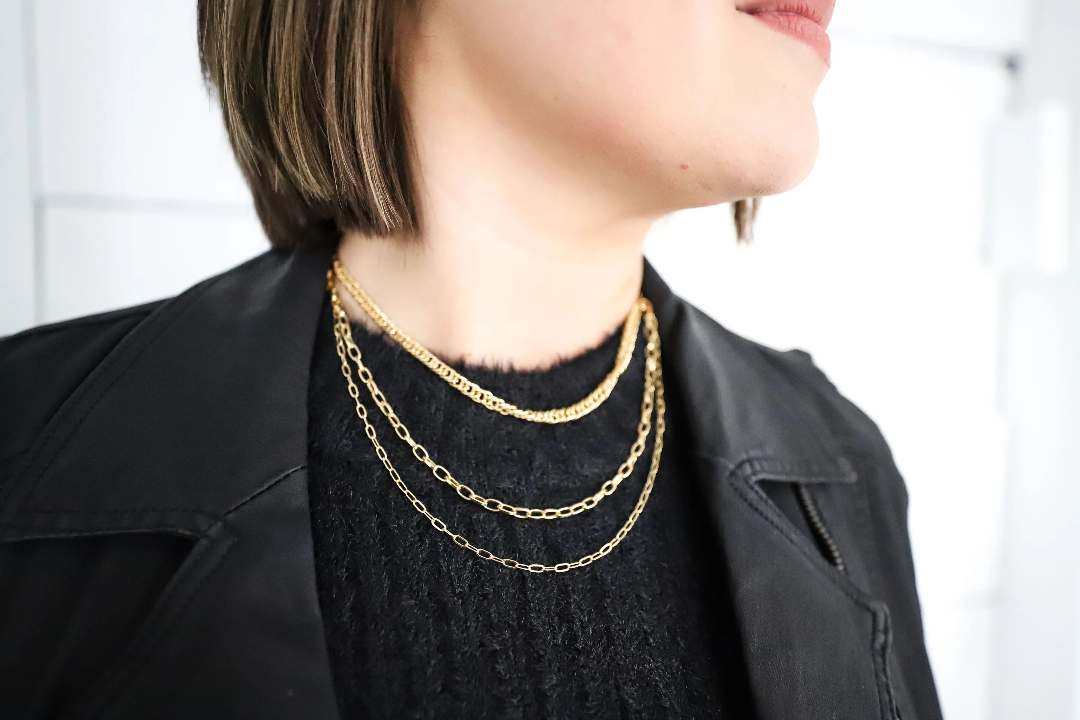 The Herringbone Chain Layered Necklace