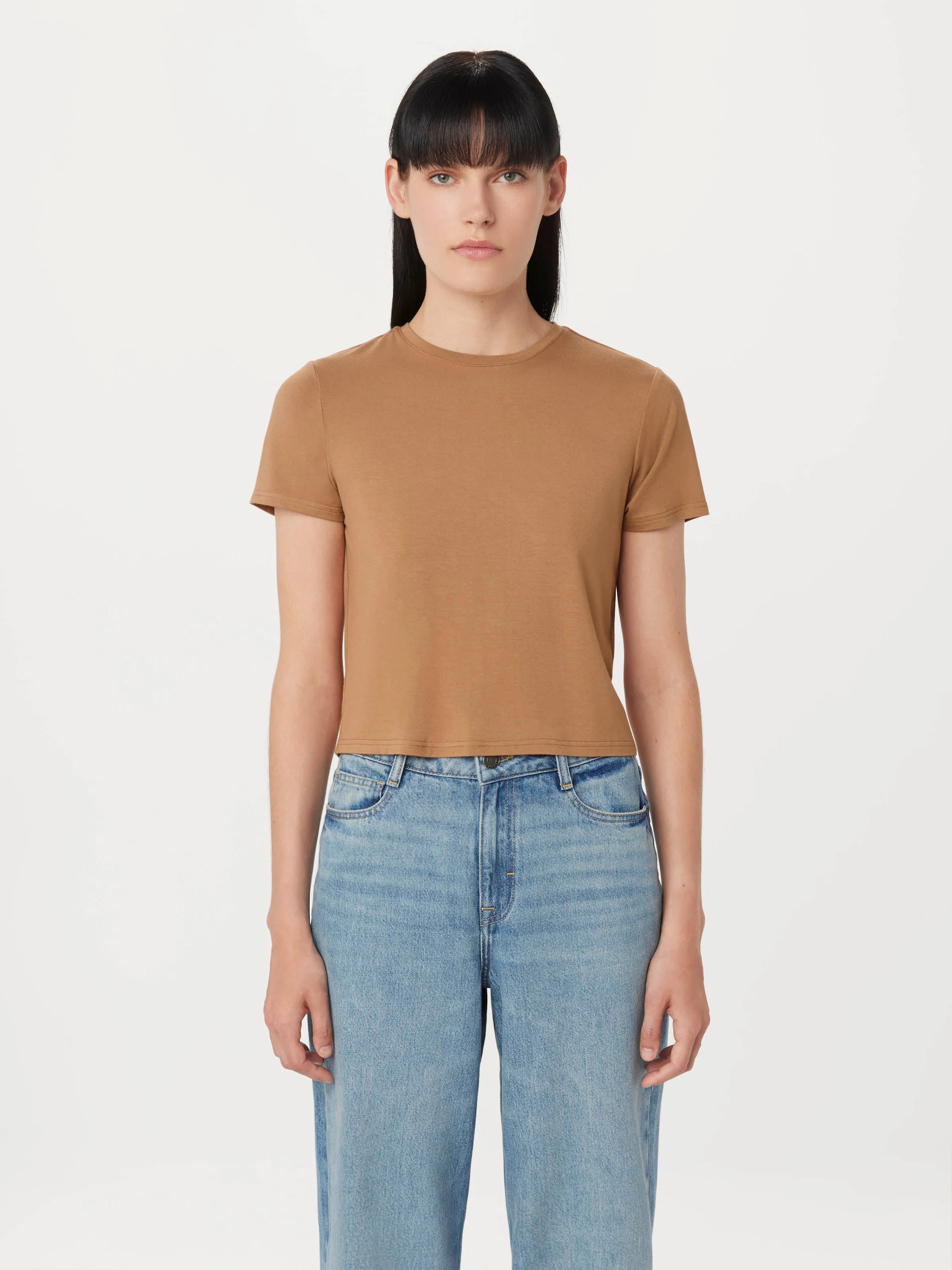 The Relaxed Fluid T-Shirt in Nutmeg