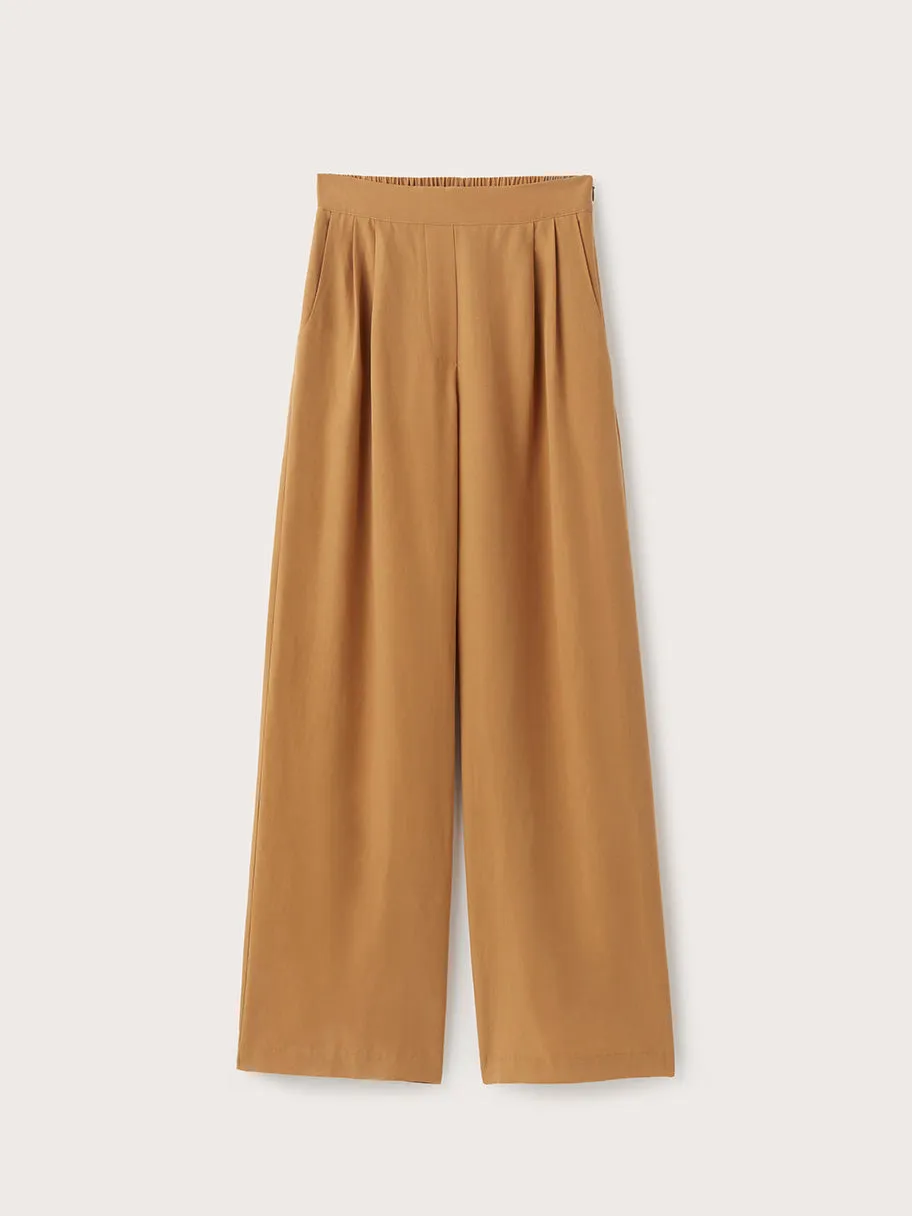 The Sally Wide Leg Fluid Pant in Ginger