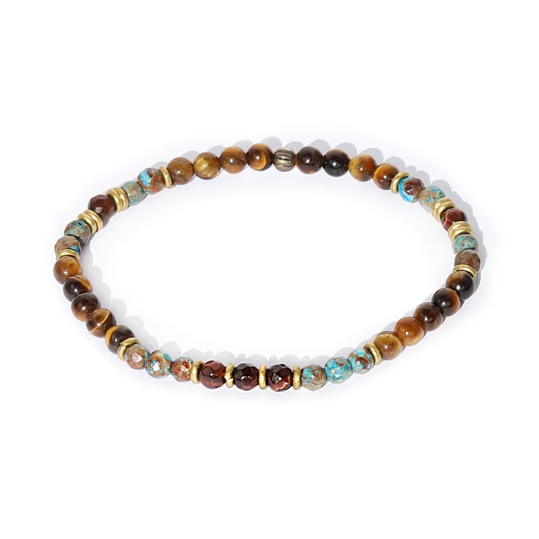 Tiger's Eye and Agate Delicate Bracelet