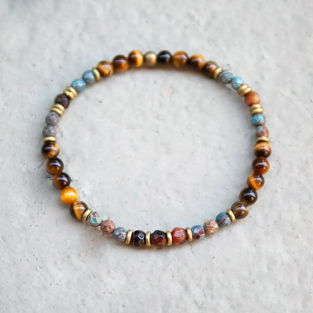 Tiger's Eye and Agate Delicate Bracelet