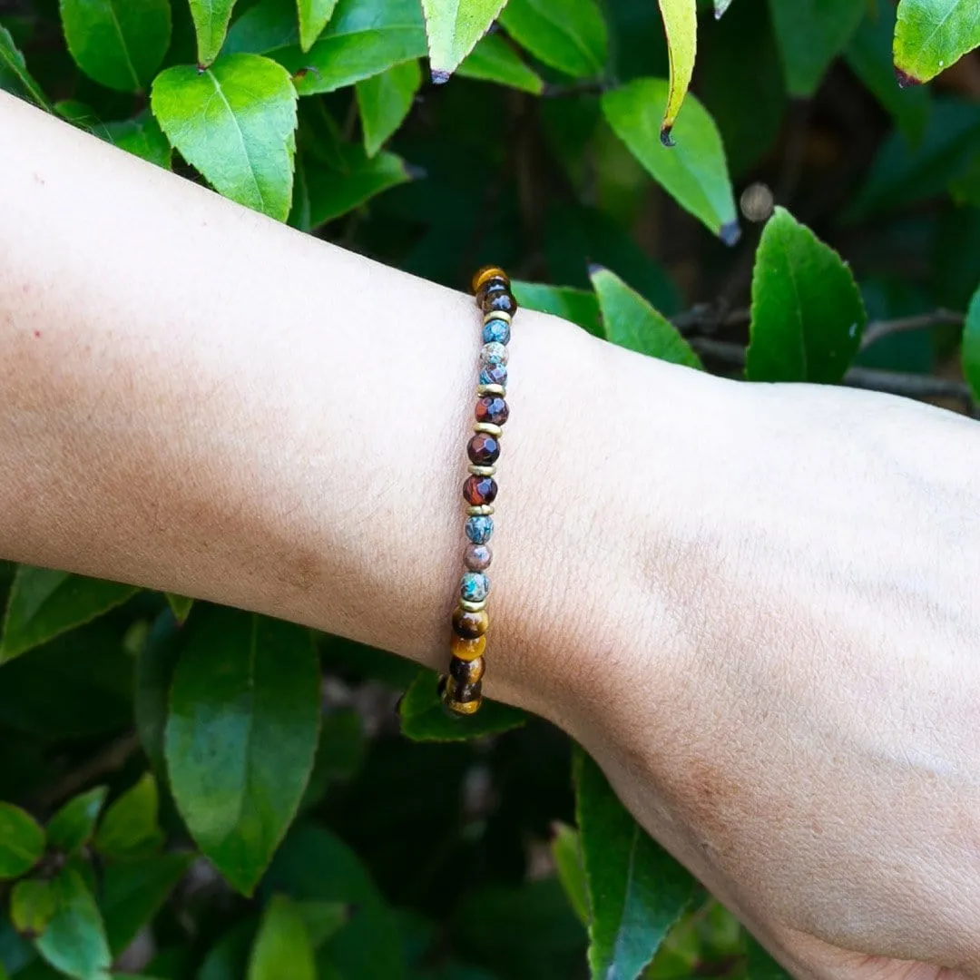 Tiger's Eye and Agate Delicate Bracelet