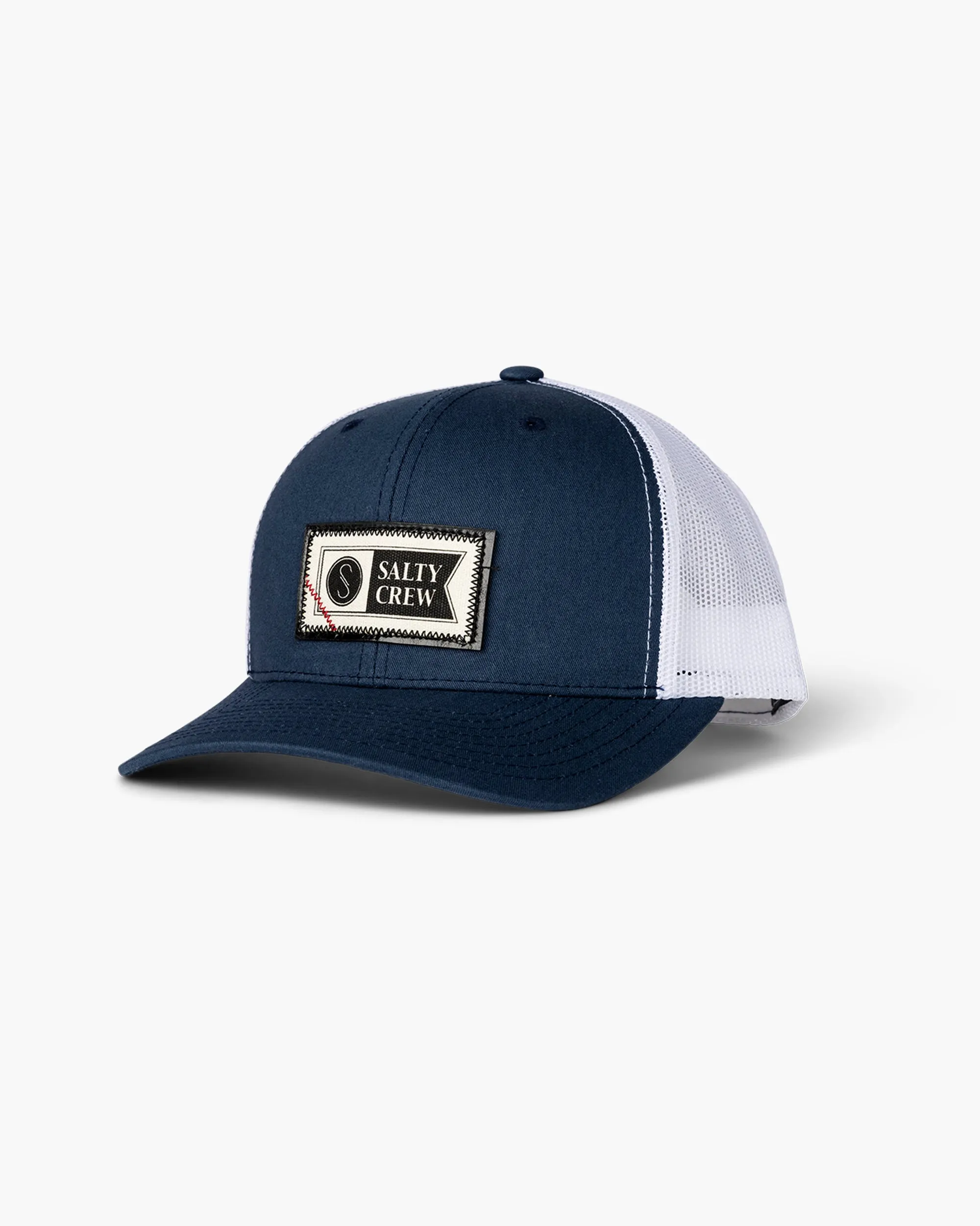 Topstitch Navy/White Retro Trucker