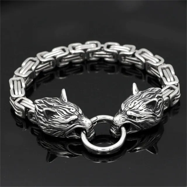 Unique Luxurious Wolf Viking Bracelet