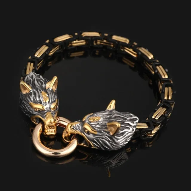 Unique Luxurious Wolf Viking Bracelet