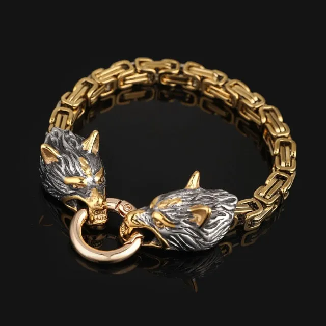 Unique Luxurious Wolf Viking Bracelet